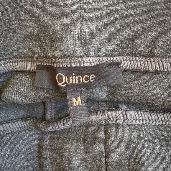 Quince Ultra-Stretch Ponte Bootcut Pants Charcoal Medium Petite Gray EUC - Picture 11 of 16